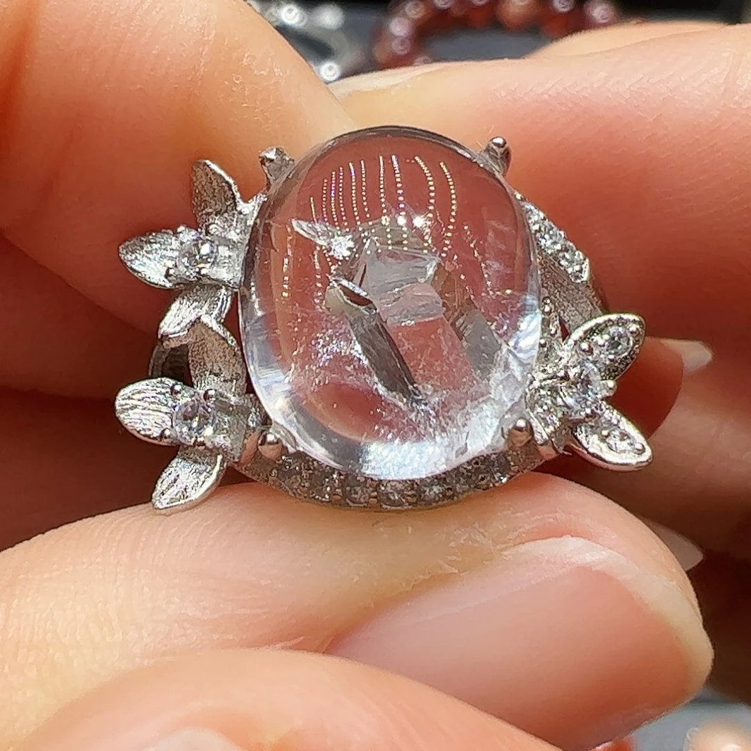 *****银S925镶嵌水晶珠宝半成品