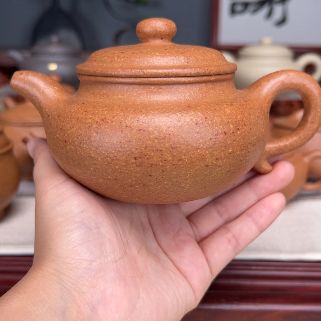 茶壶紫砂梨皮黄的360