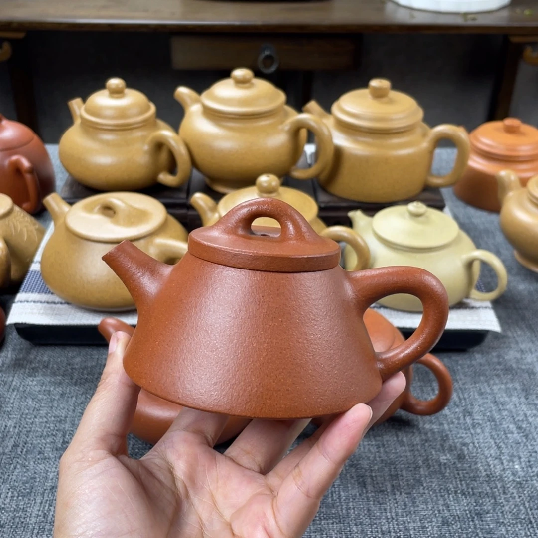 紫砂茶壶40目红降坡150霸王石瓢