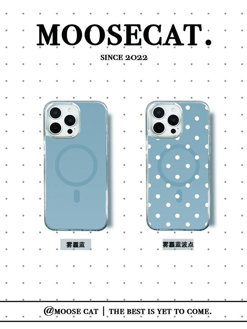 麋鹿与猫Moose Cat[雾霾蓝时光】适用于苹果防摔个性手机壳