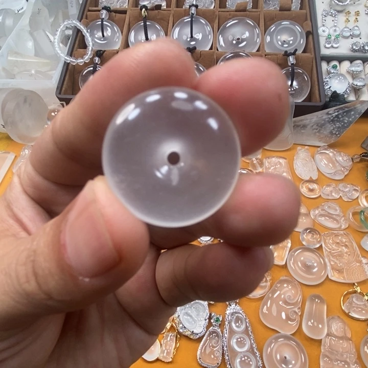 石英质玉平安扣未镶嵌