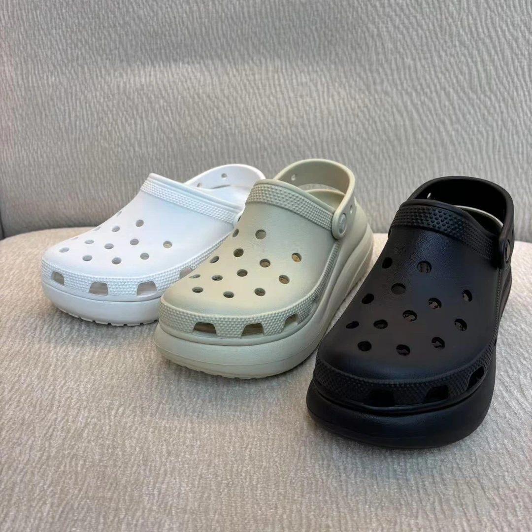 CXZ4206 韩国客人订单 泡双色无配饰厚底洞洞鞋