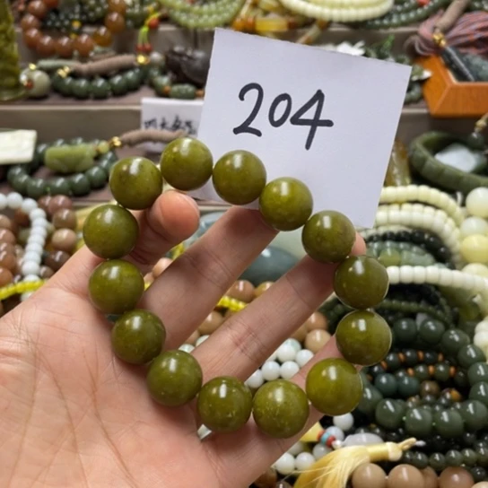 未镶嵌蛇纹石玉手链