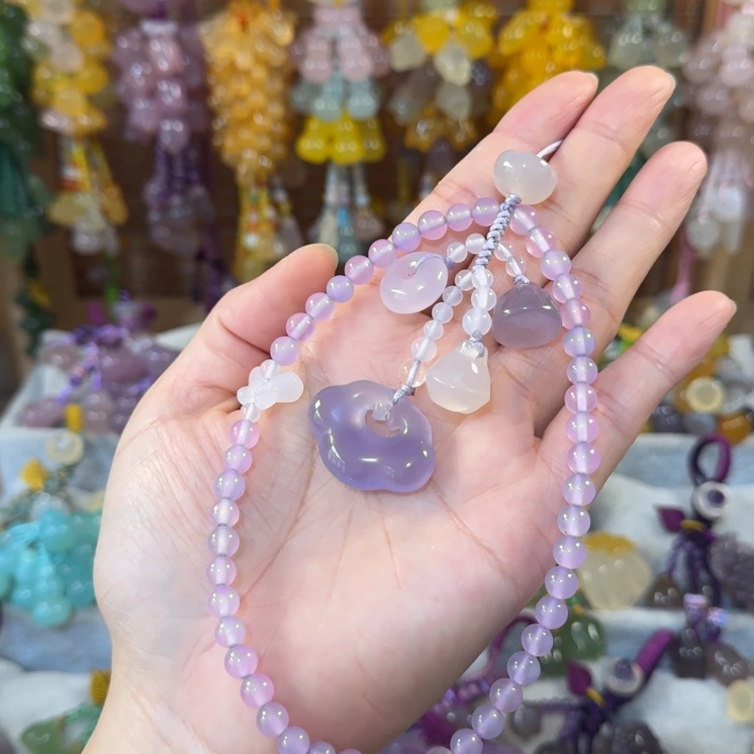 玛瑙/玉髓未镶嵌手机挂件