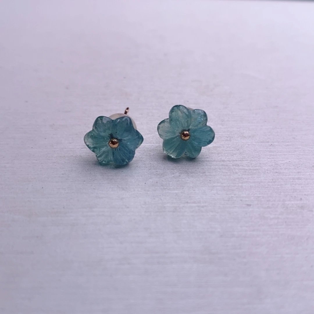 18K金镶嵌耳饰碧玺A耳饰