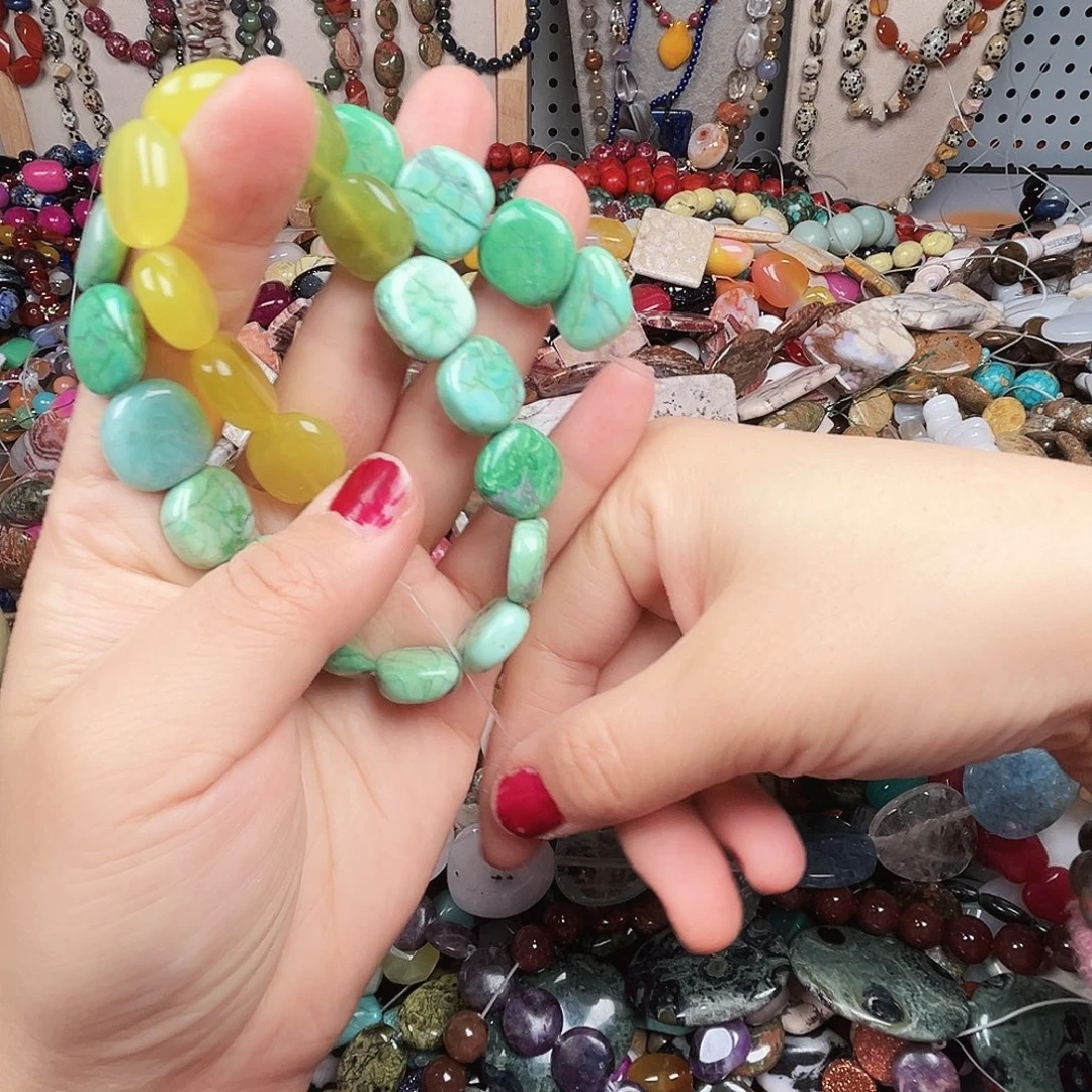 玛瑙/玉髓未镶嵌珠宝半成品多宝柠檬玉