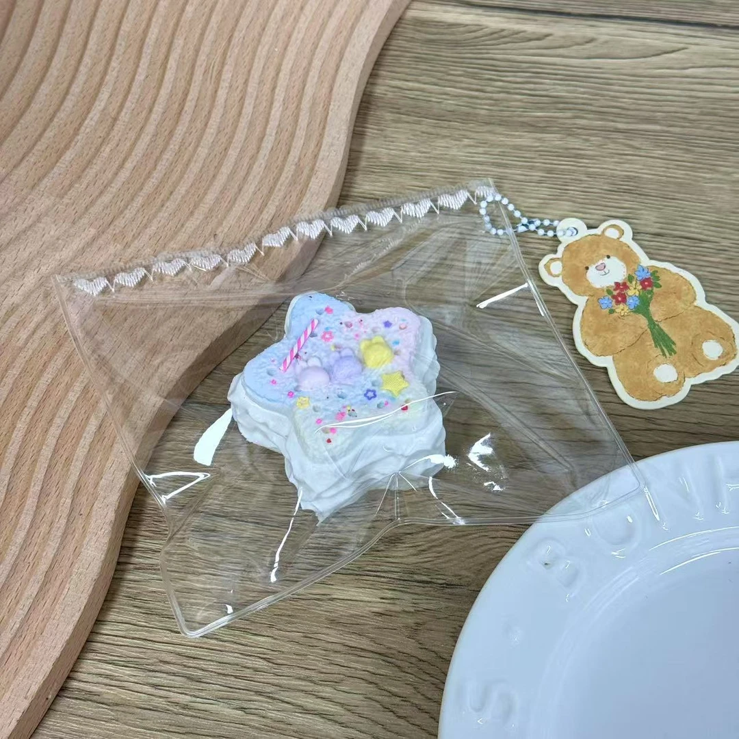 【冻黄油】彩虹糖豆星星饼干 纯手工硅胶捏捏乐解压玩具