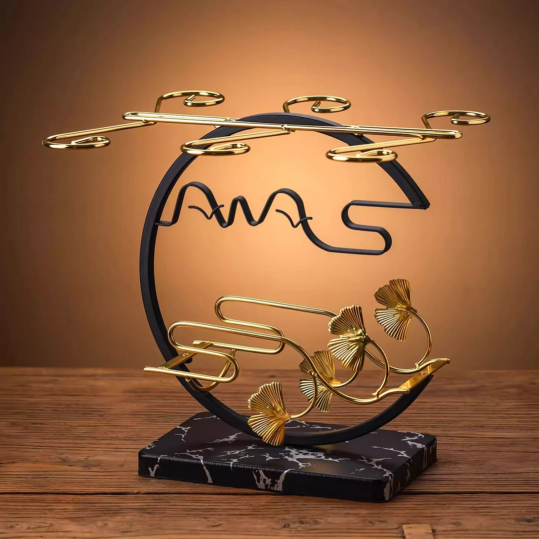 红酒架摆件轻奢高档酒杯倒挂架子家用酒杯置物架酒柜装饰品展示架