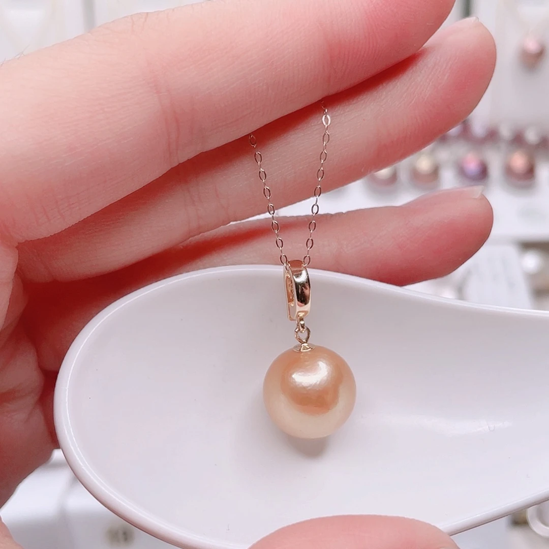 淡水珍珠银S925镶嵌吊坠(赠链)