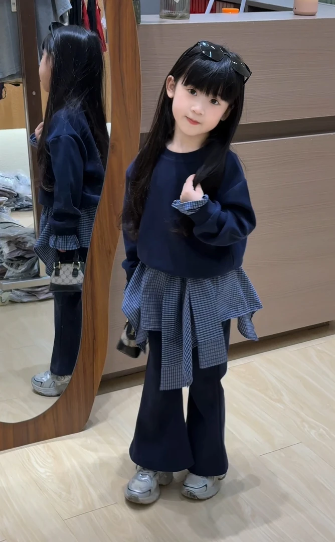 女童套装秋季2025新款洋气女宝宝巨好看秋装小女孩韩版卫衣两件套