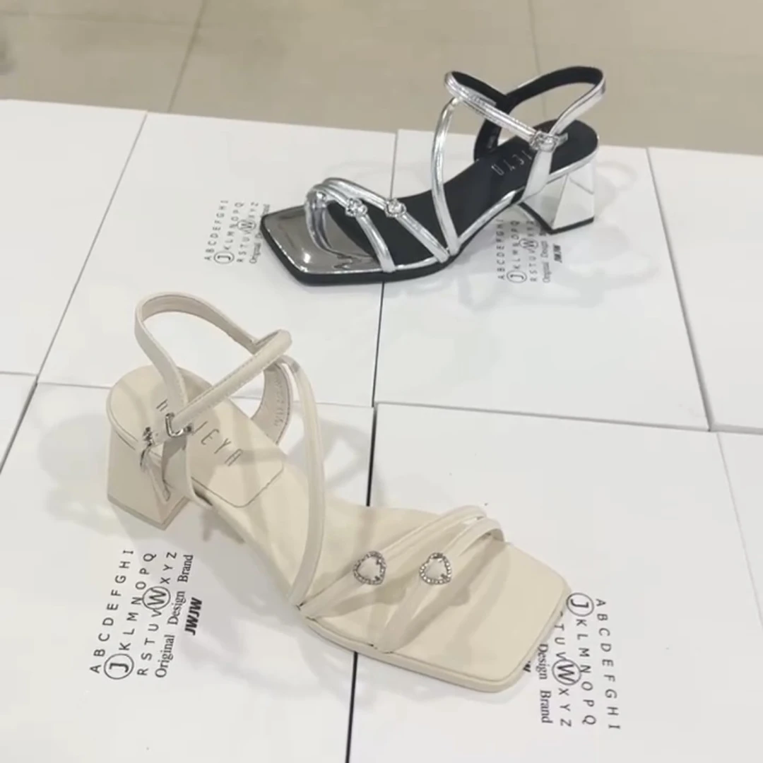 诗涵家 粗跟时尚凉鞋88080