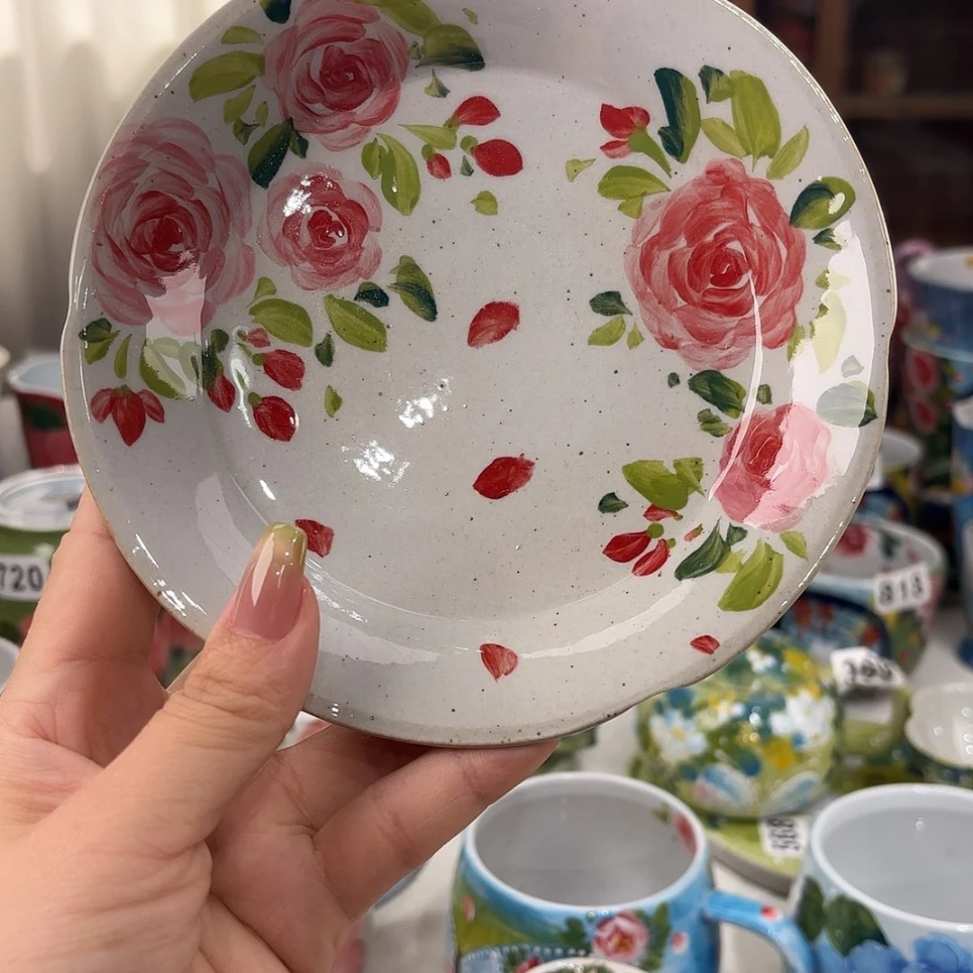 瓷片景德镇手绘高温釉下彩陶瓷茶具