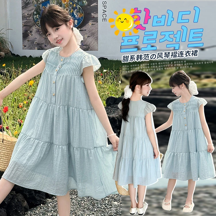 夏季女童连衣裙裙子十岁十一岁十二岁九岁童装