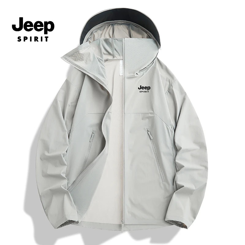 JEEPSPIRIT吉普夏季户外防晒衣情侣薄款防晒外套透气长袖防晒服
