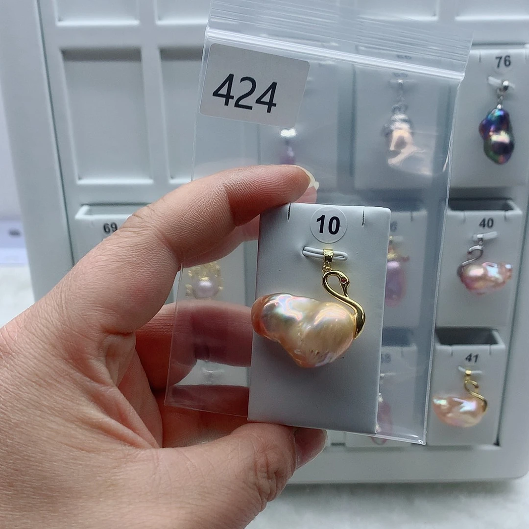 吊坠(不含链)淡水珍珠合金