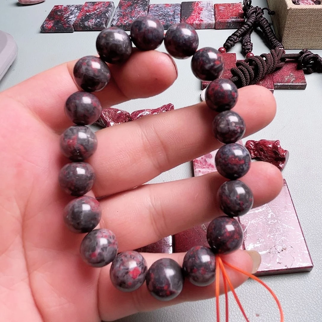 天然朱砂辰石吊坠