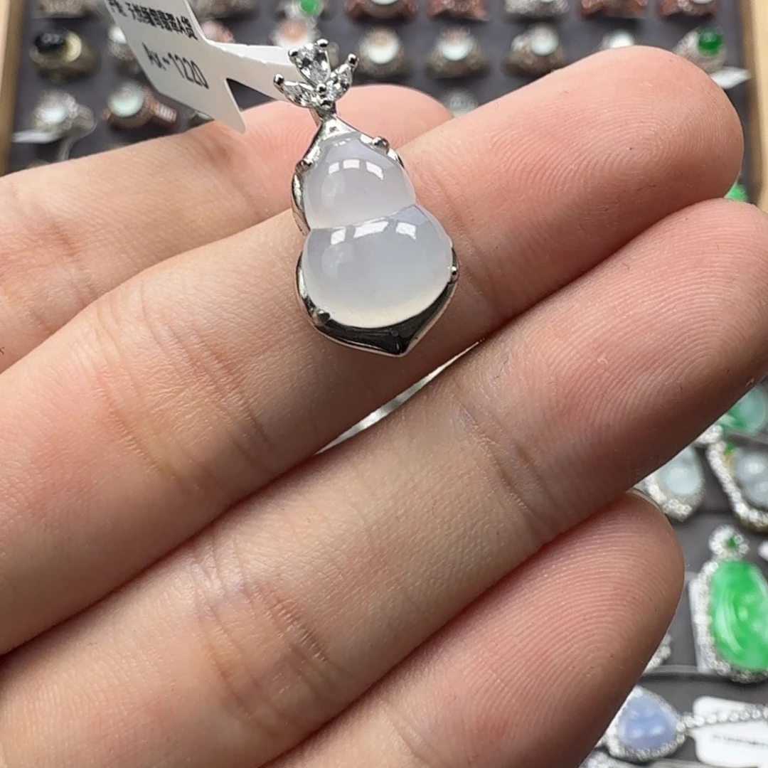 翡翠银S925镶嵌戒指天然缅甸翡翠A货