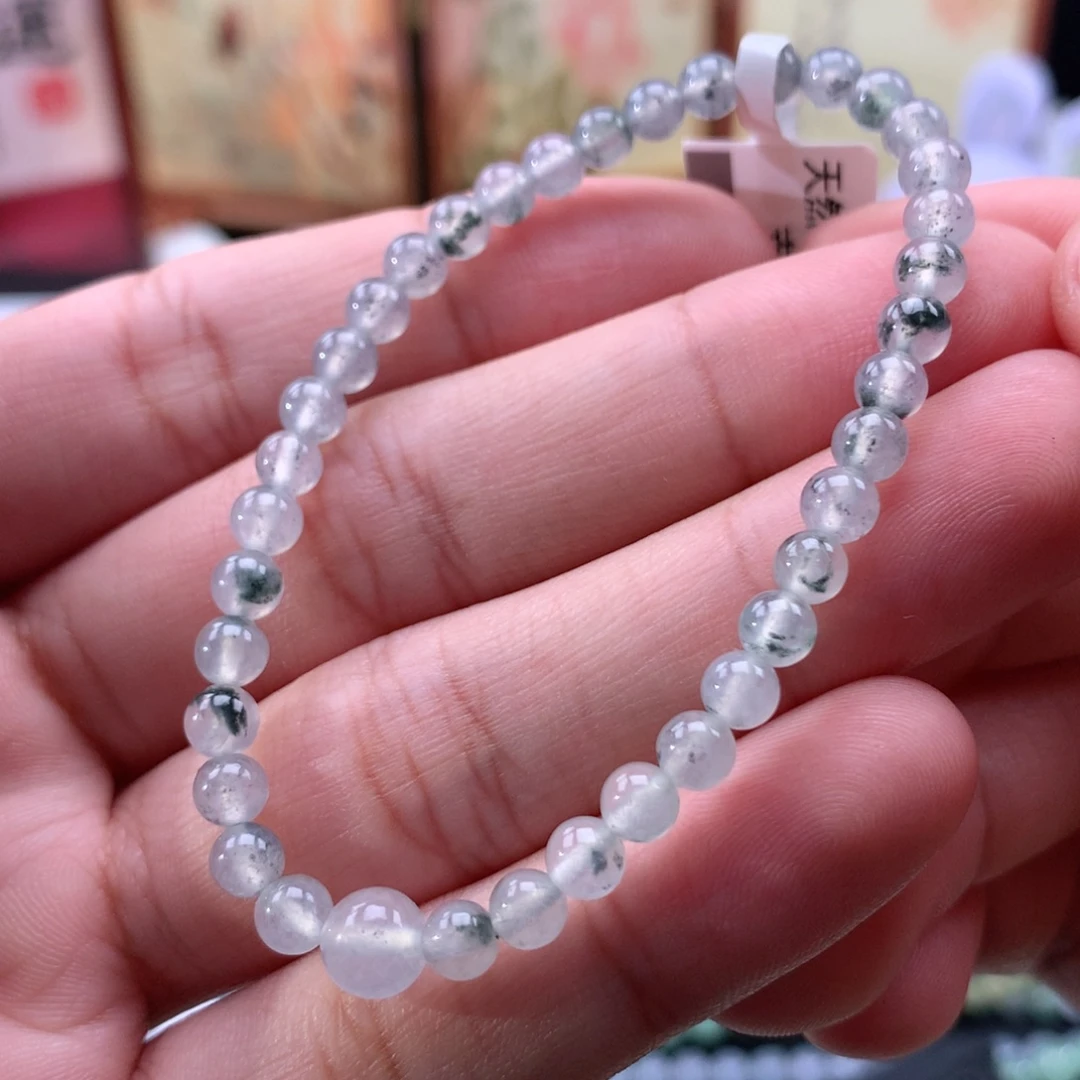 翡翠未镶嵌手链卡4+