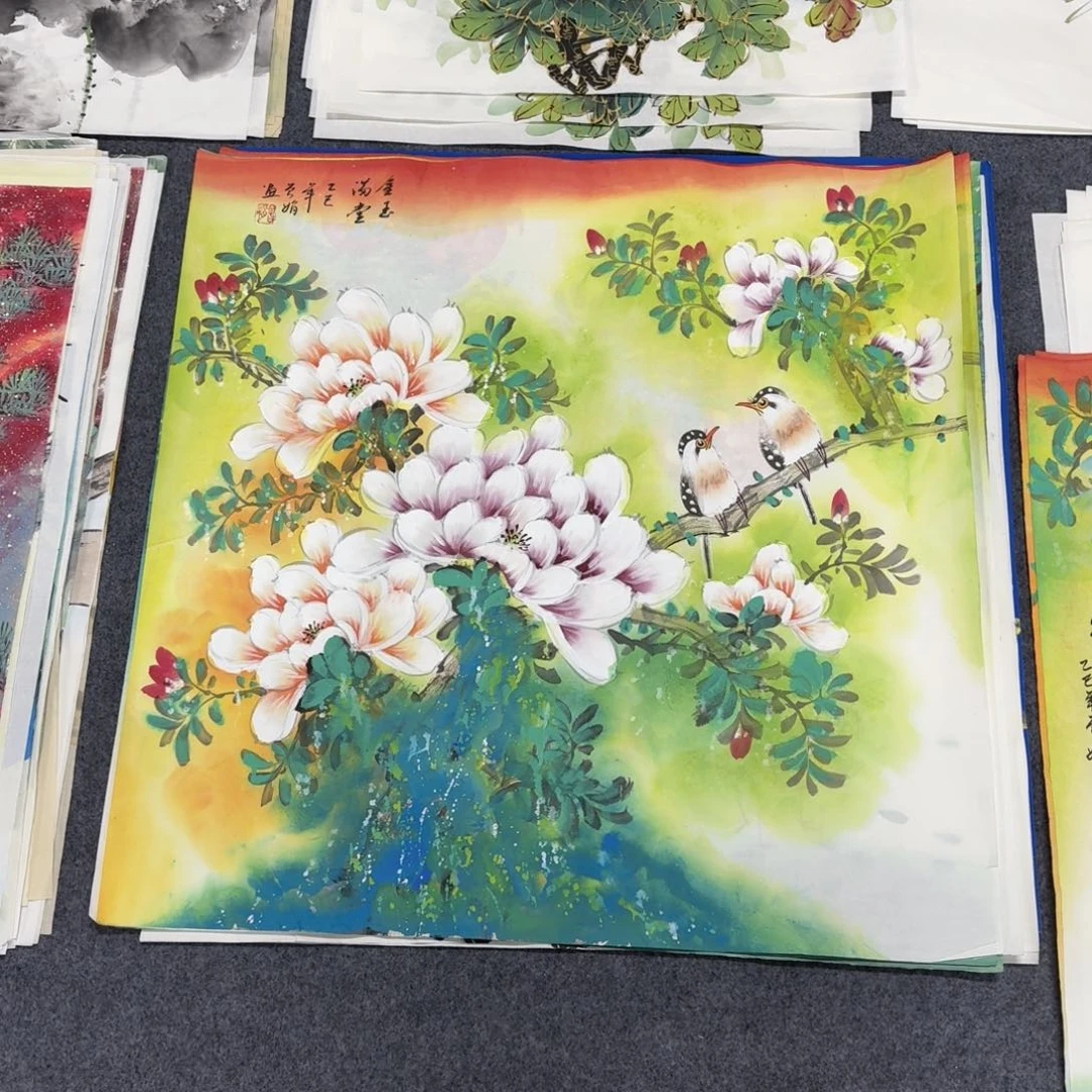 国画68×68手绘画画画