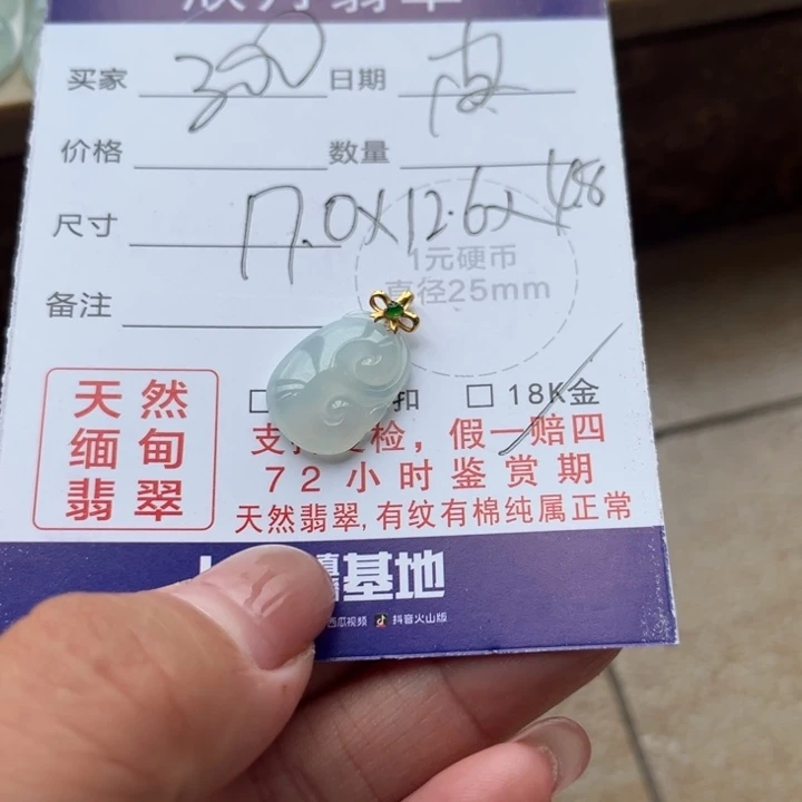 翡翠未镶嵌颈饰天然