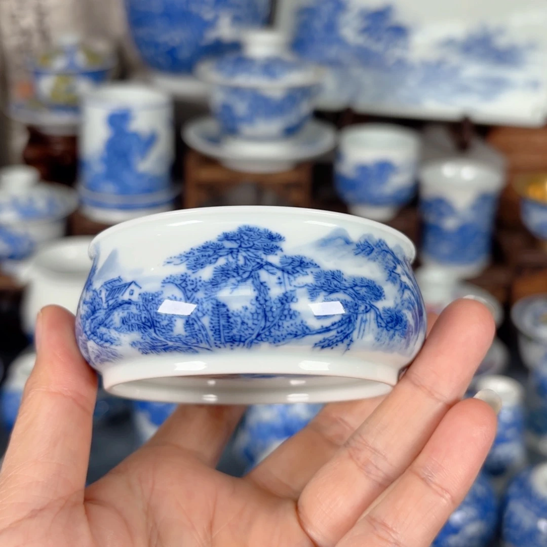 阿***伟青花瓷器手绘作品陶瓷杯