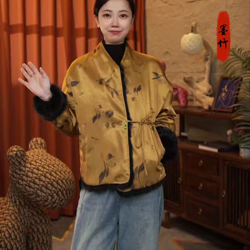 【70638】新中式秋装上衣国风女款2025新款爆款气质双面双穿