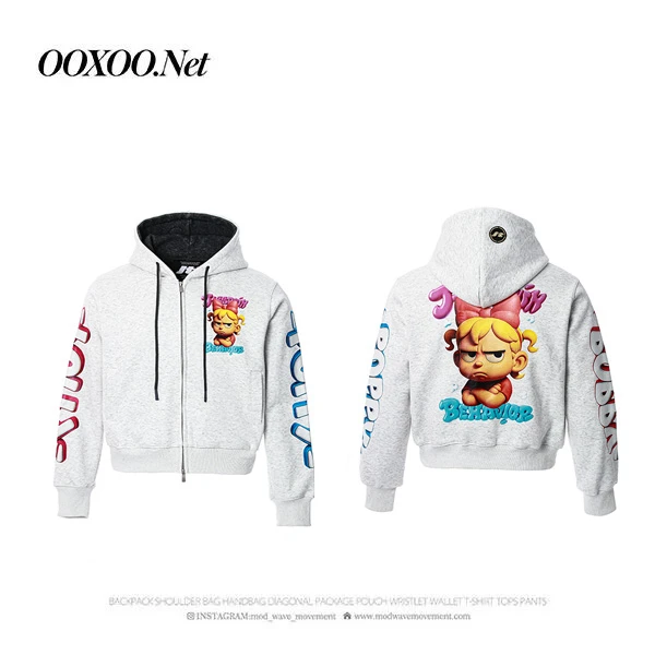 OOXOO｜JT连帽开衫长袖秋冬宽松潮酷休闲款60563