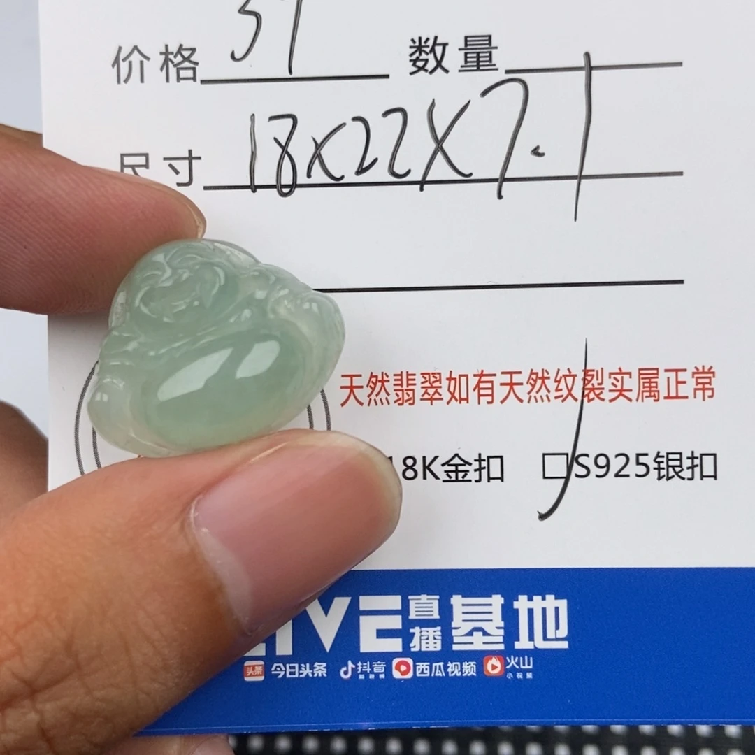 翡翠未镶嵌颈饰吊坠