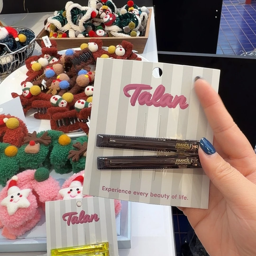 布艺非金属黑色长一字夹