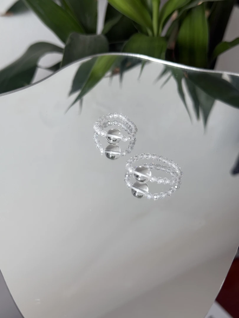 【假一罚四】A52天然白水晶DIY戒圈-多样性发货