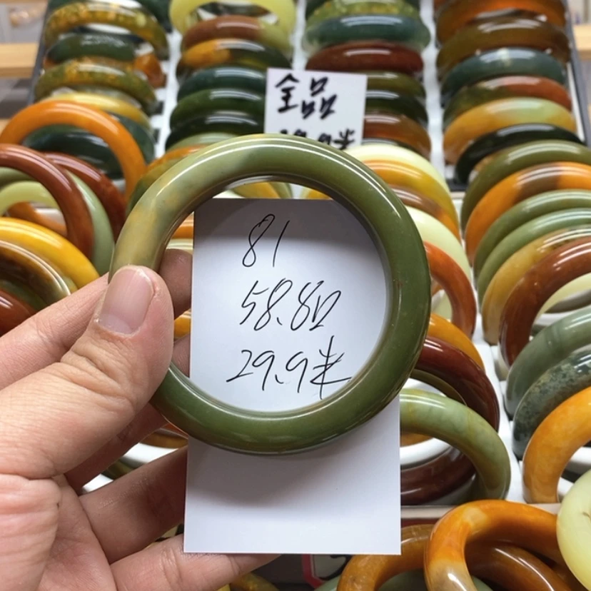 【闪购商品】蛇纹石玉手镯未镶嵌I****9