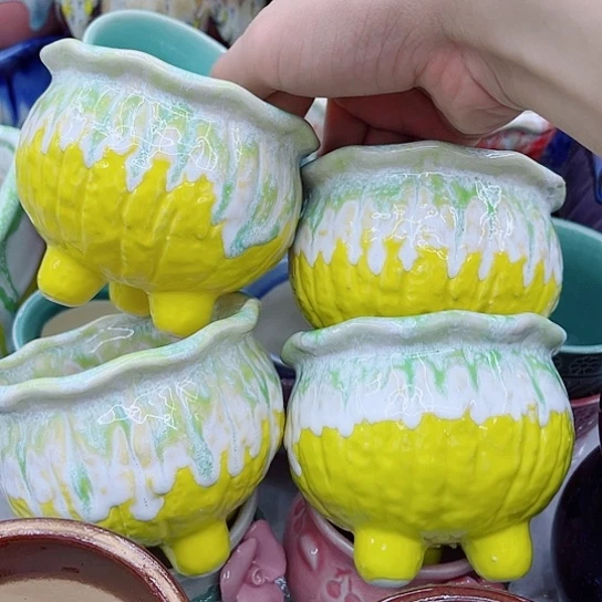 多肉绿植陶瓷花盆9.9包邮