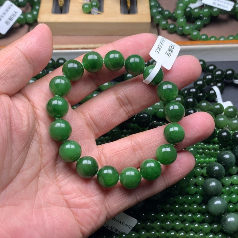 【闪购商品】未镶嵌手链和田玉（碧玉）12