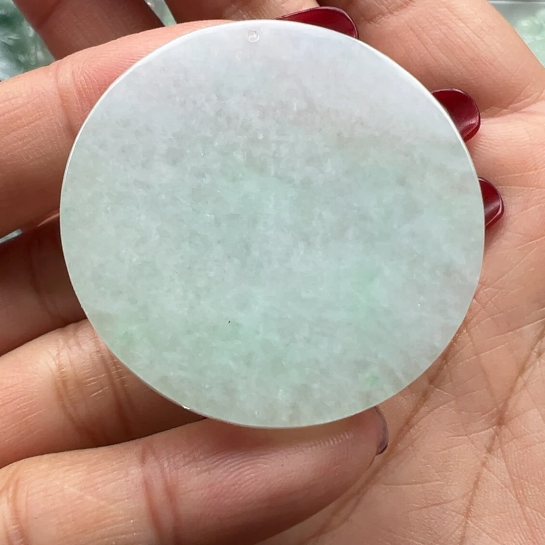翡翠颈饰未镶嵌圆牌无事牌