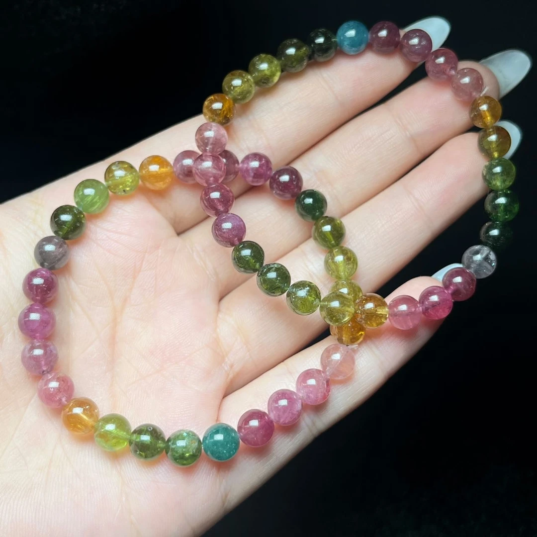 【云上叙】碧玺单圈手串-多样性发其一-6mm-V02083-M（甄选）