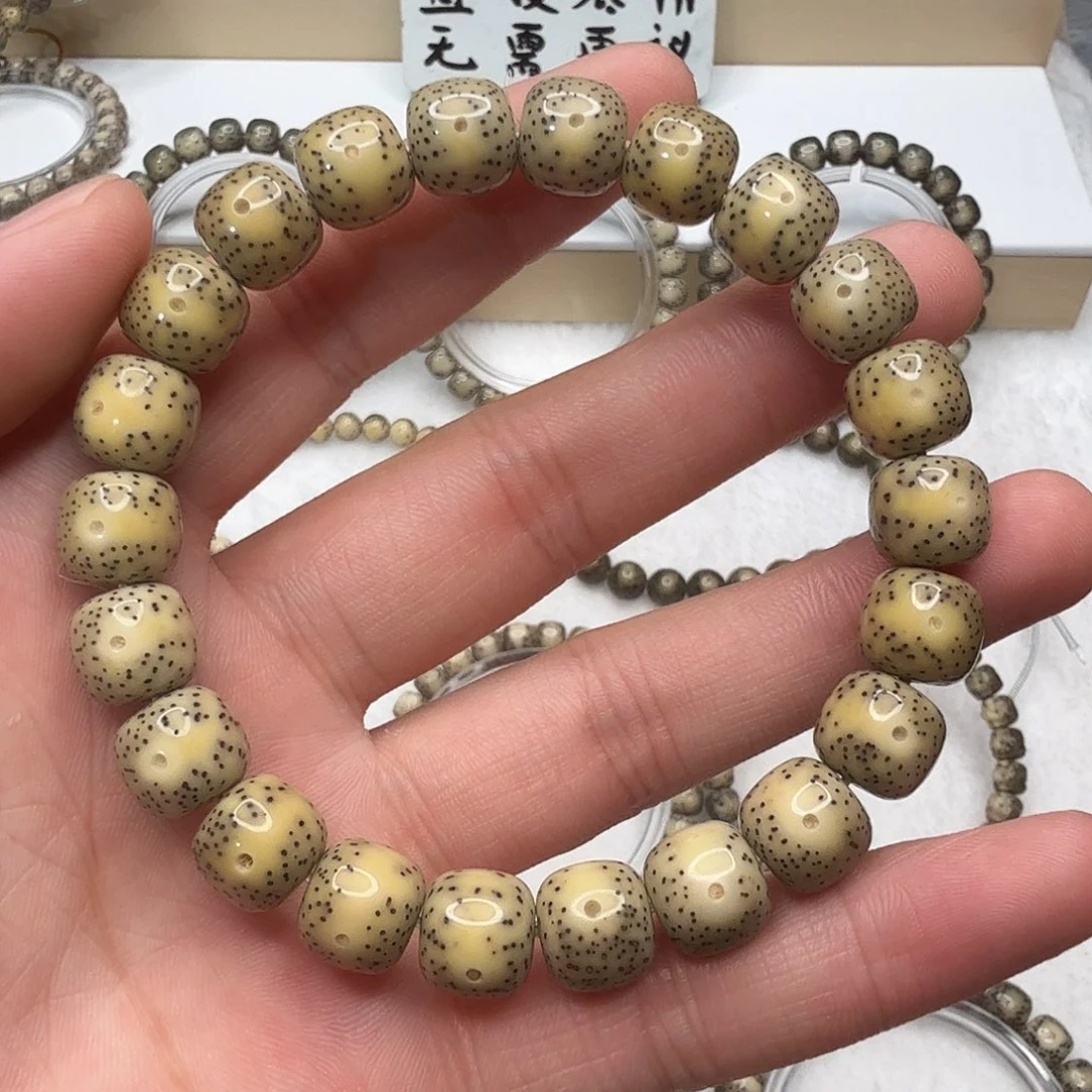 星月菩提手串薇氧化骨瓷白凤眼留白细星单圈