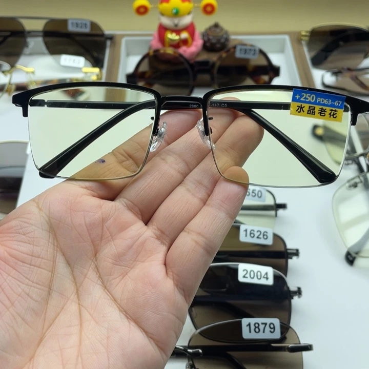 竹叶青半框老花镜 250