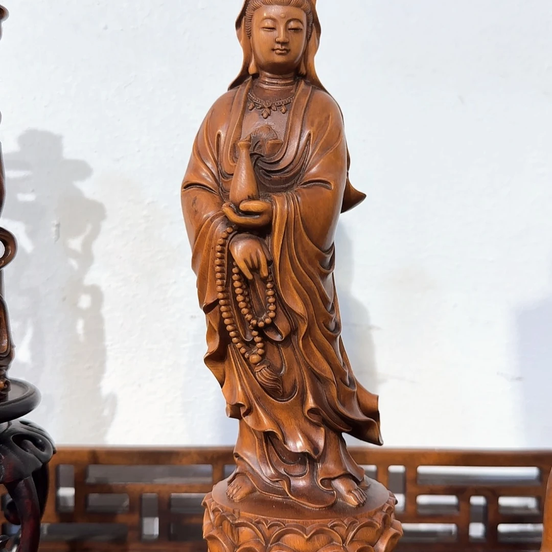 花梨木类黄杨木观音高26