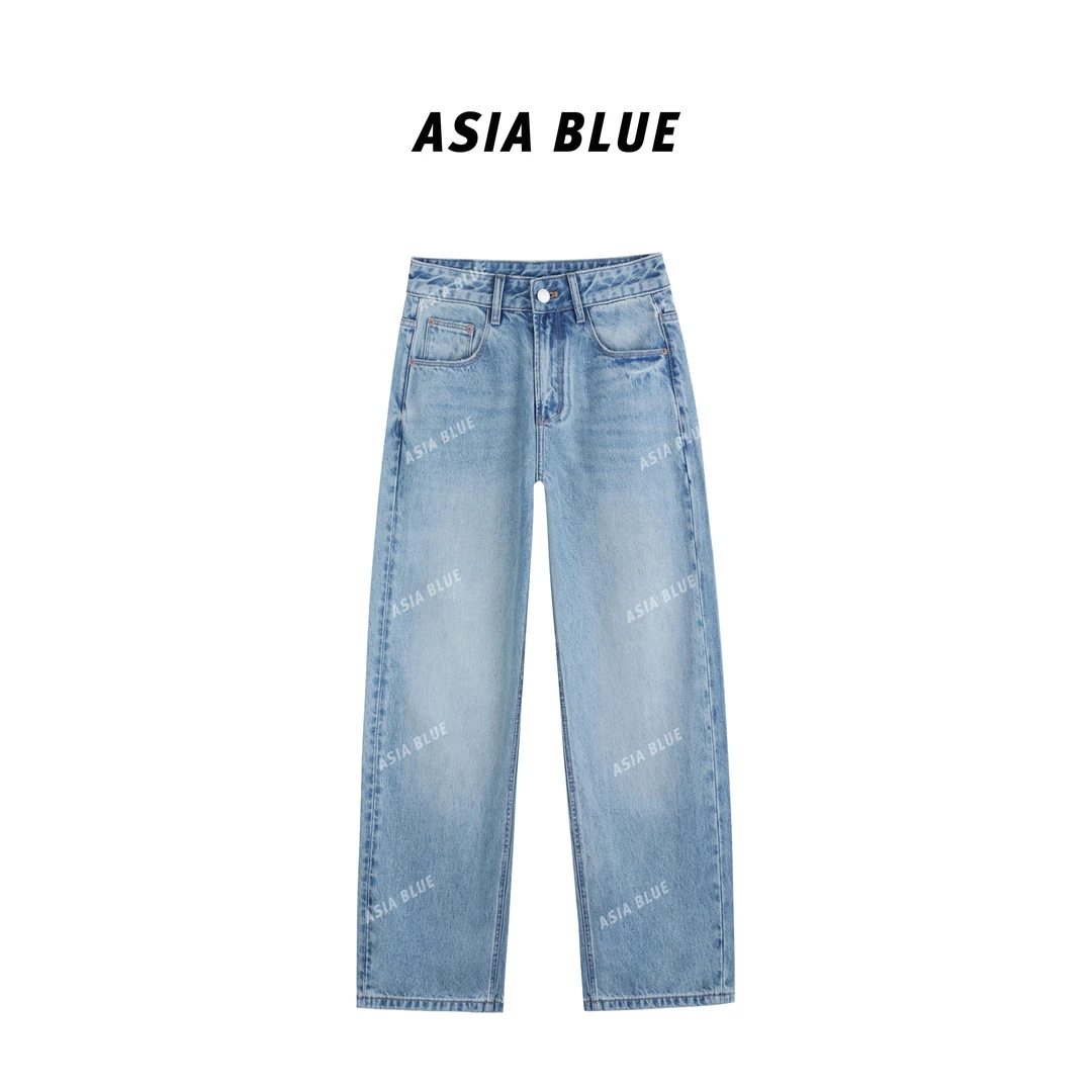 【ASIA BLUE】· 寻川 ·2025秋季无弹百搭显瘦直筒阔腿牛仔裤YH23008