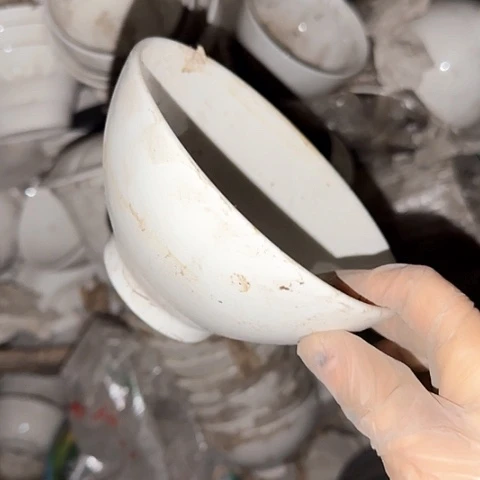 瓷片国营厂库存微瑕14cm