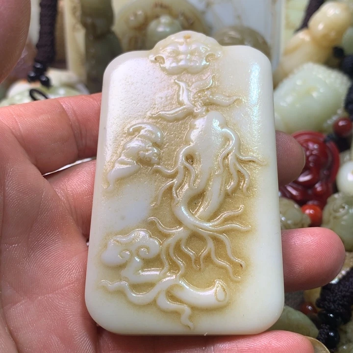 和田玉未镶嵌挂件郑