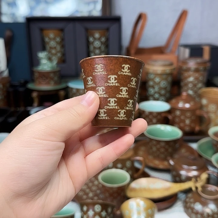 ʚ***o龙泉手工制作工艺品青瓷杯三个