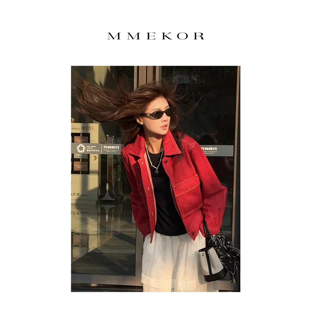 MMEKOR“千禧牛仔”外套 2025新款未来辣妹时髦百搭上衣 88296