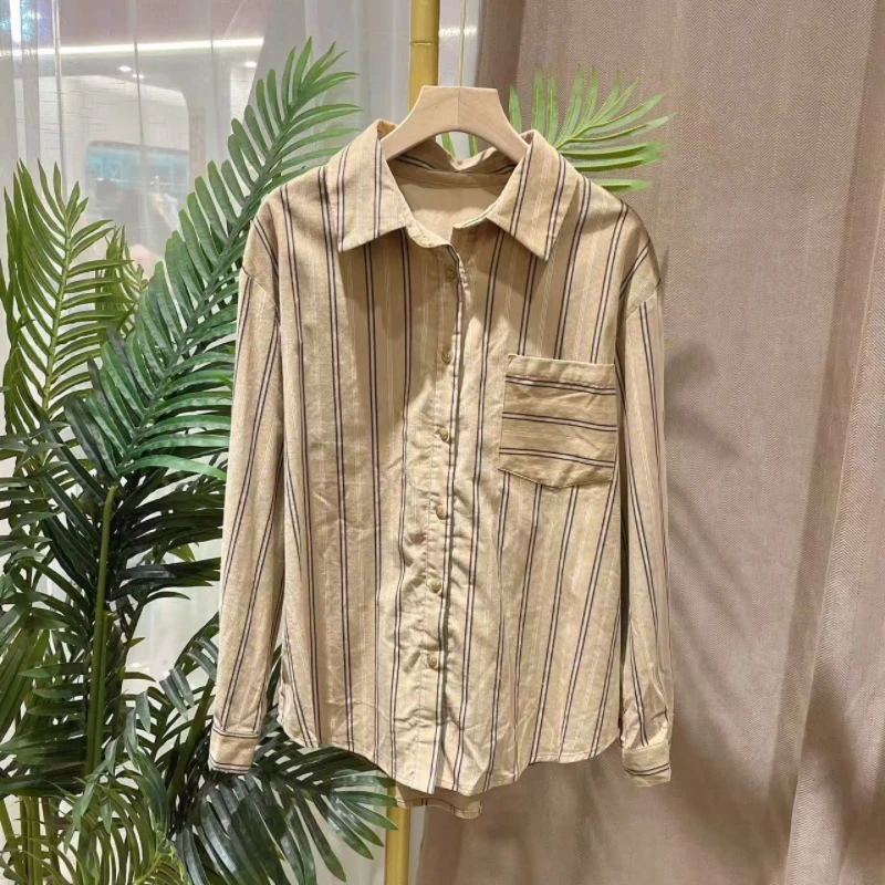 新品条纹衬衫7361