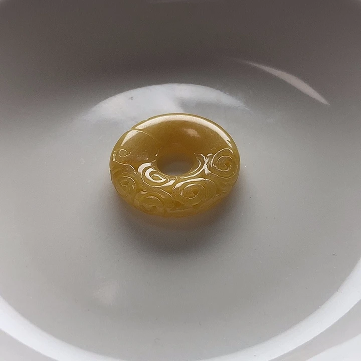 翡翠未镶嵌挂件长22天然平安扣