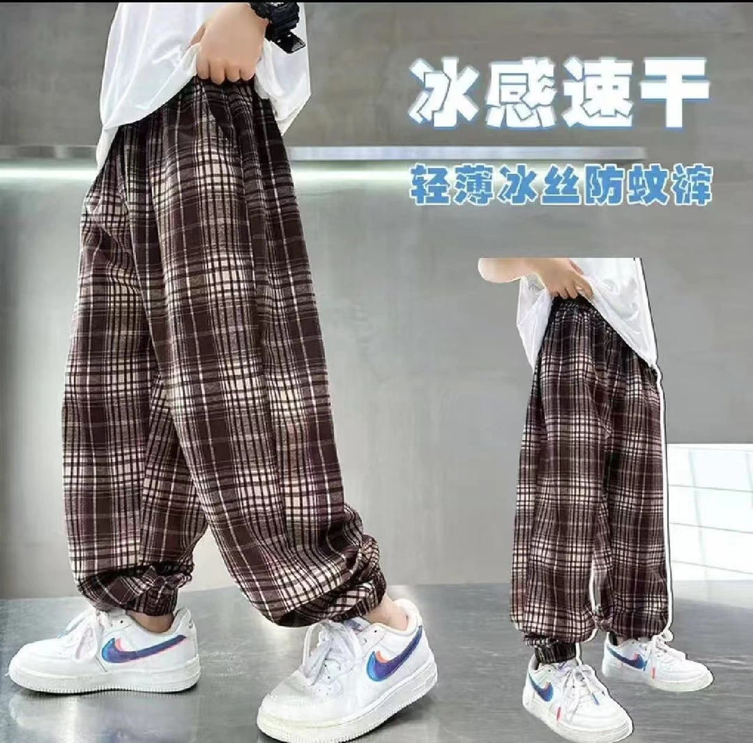 502741童装男童速干长裤 2025春季儿童速干冰丝弹力休闲夏长裤子
