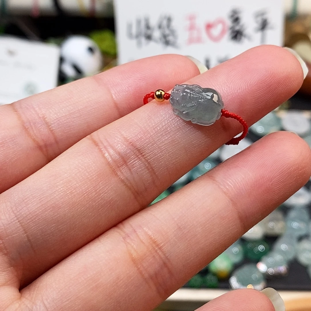 翡翠未镶嵌颈饰貔貅戒指13#
