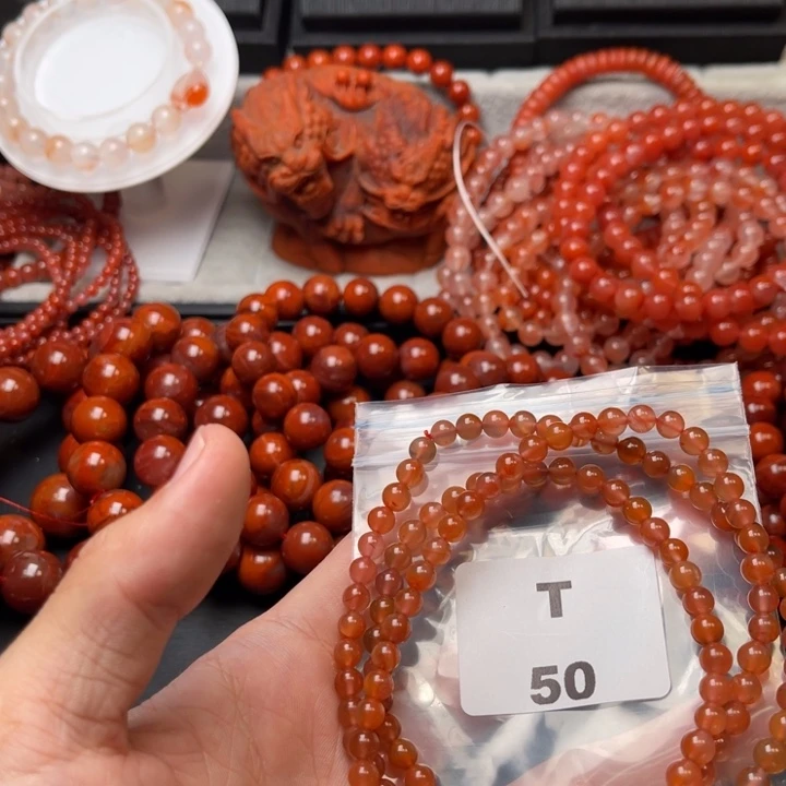 南红玛瑙未镶嵌多样性发货默认微瑕称重5mm