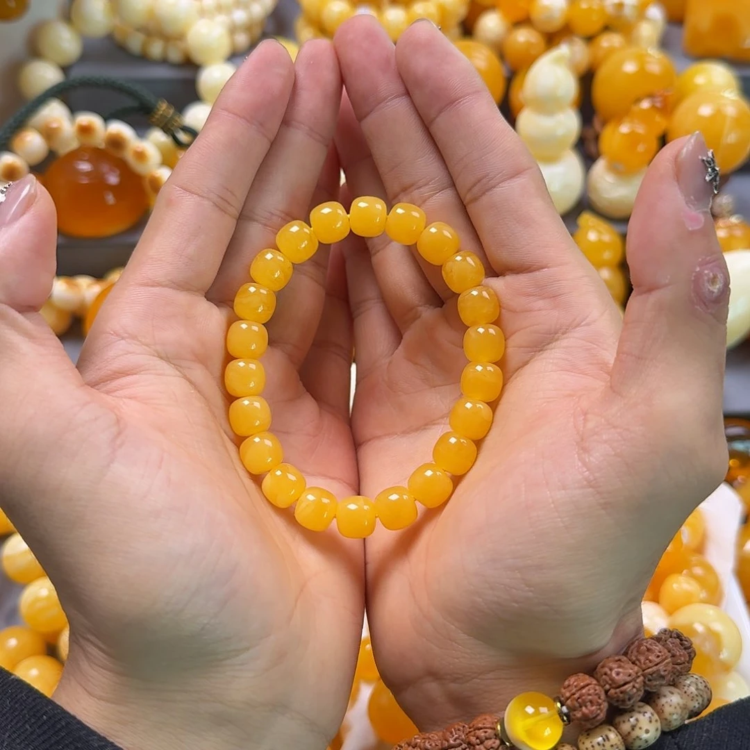 琥珀珠宝奇石未镶嵌同料老型10mm