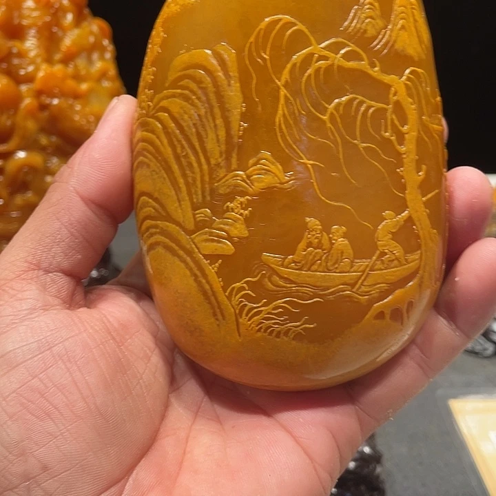 由***甲寿山石山水画作品欣赏